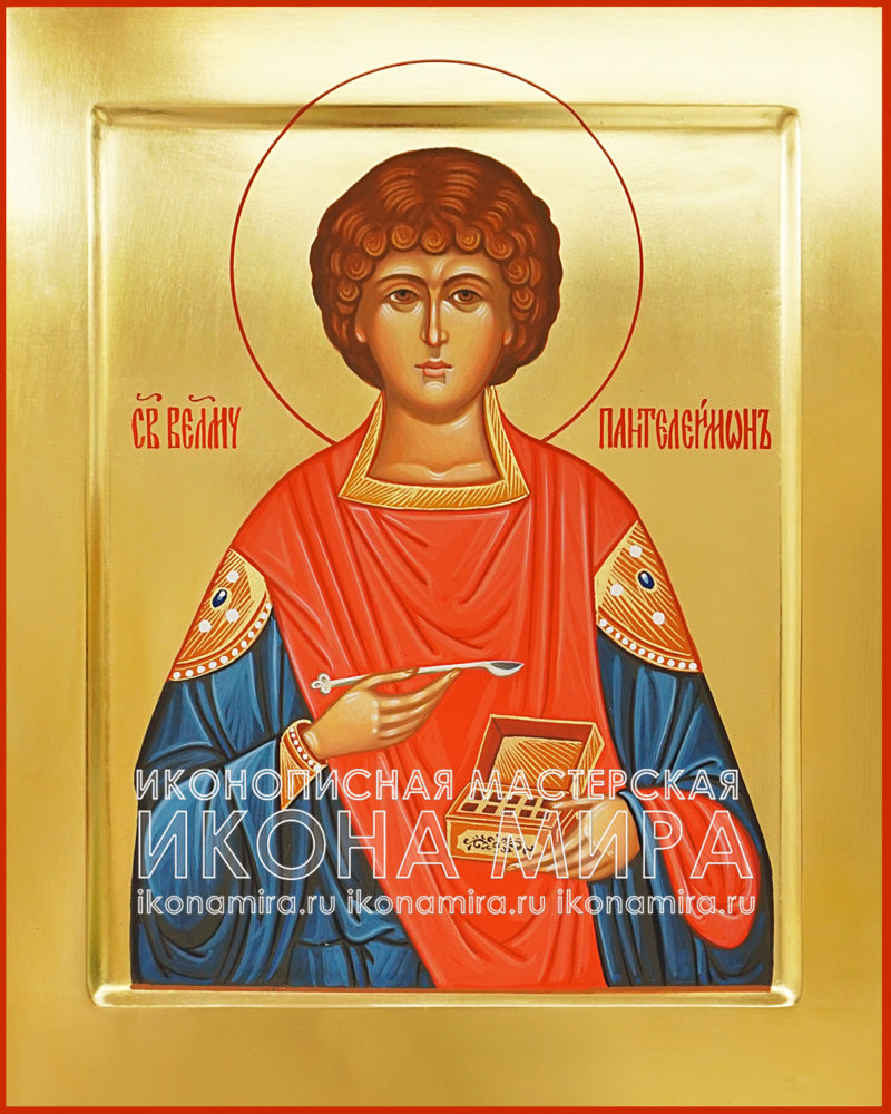 Рукописная икона Пантелеймона Целителя купить в 