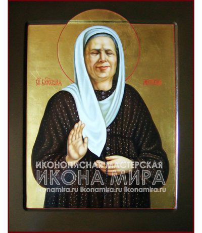 Живописная икона "Святая Матрона Московская"