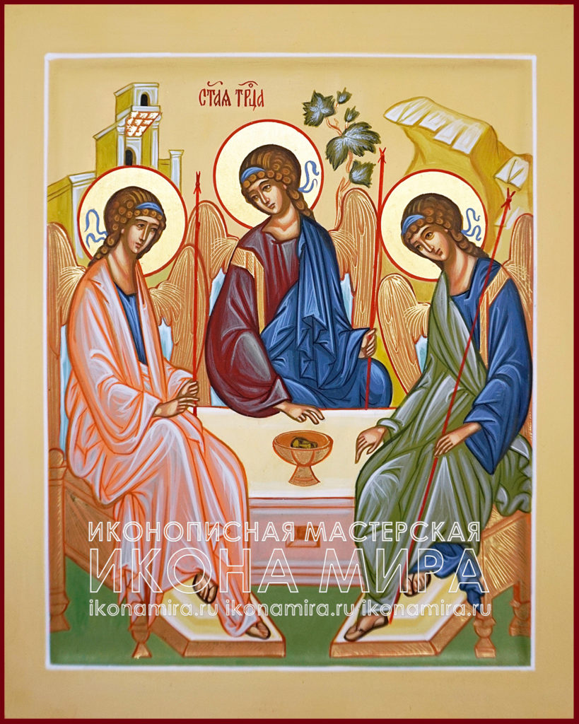 Купить недорого большую икону Троицы в Москве срочно