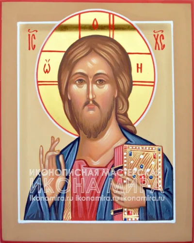 Рукописная икона Господь Вседержитель для личной молитвы