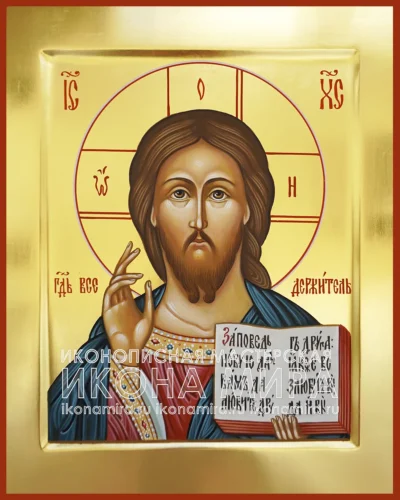 Рукописная икона Господа Вседержителя для студентов