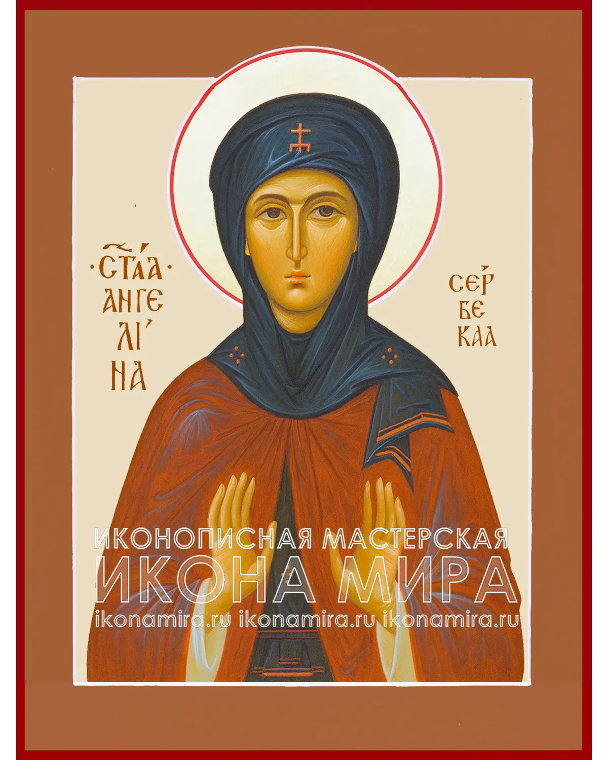 Рукописная икона "Святая Ангелина Сербская" – Икона Мира ангелина сербская икона купить