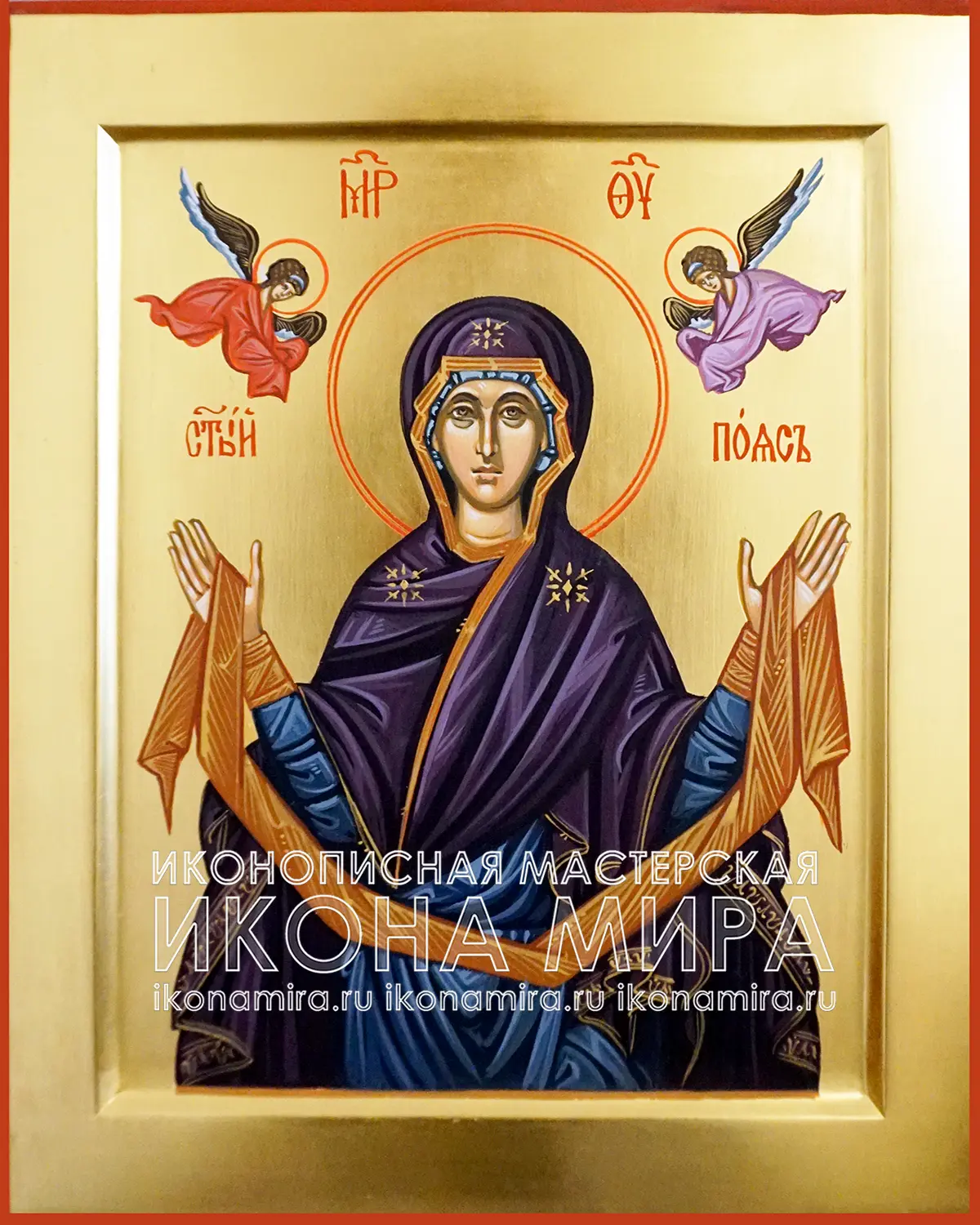 Рукописная икона "Пояс Пресвятой Богородицы" на дереве – Икона Мира икона пояс пресвятой богородицы купить