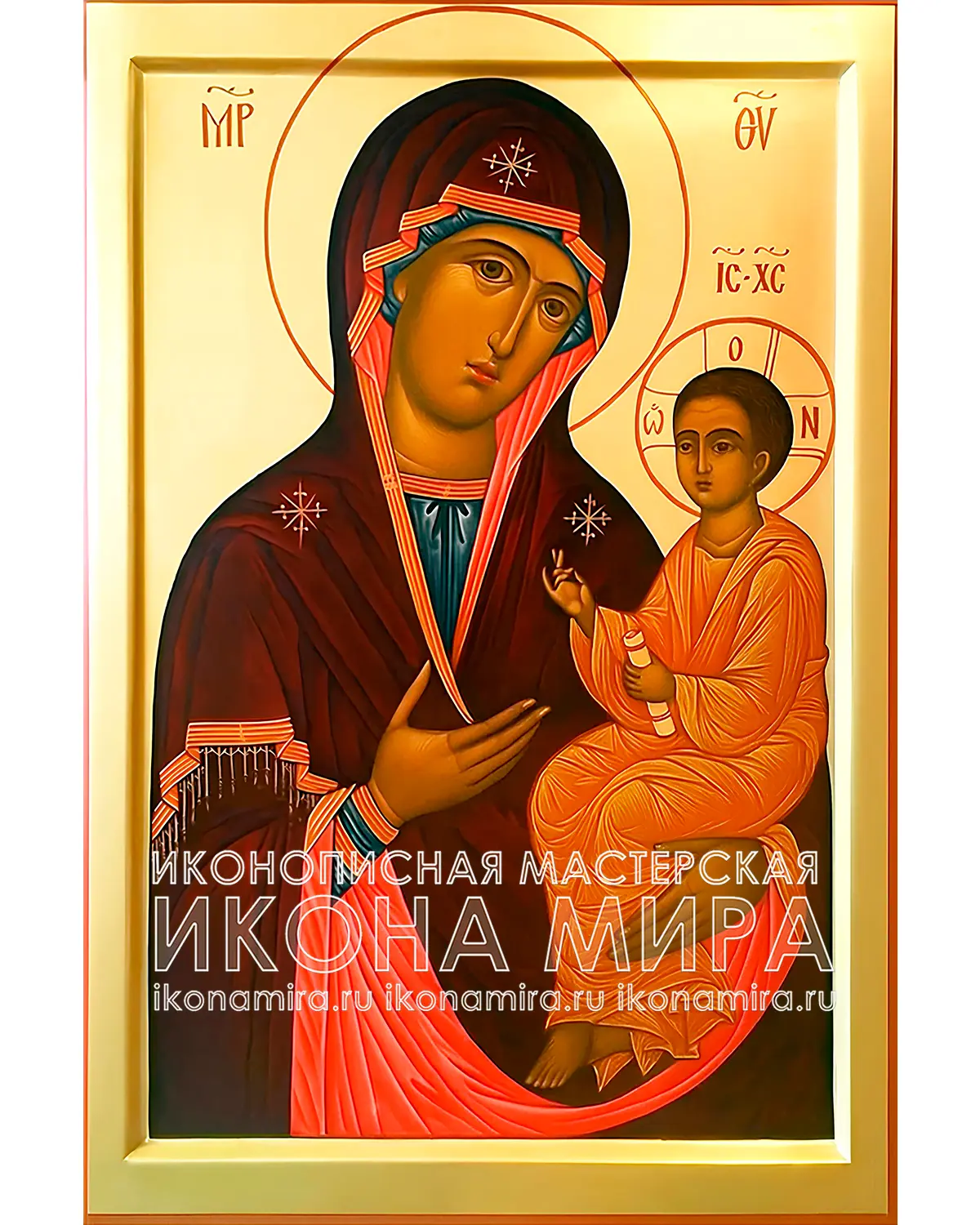 Рукописная икона "Грузинская икона Божией Матери" – Икона Мира Грузинская икона Божией матери купить