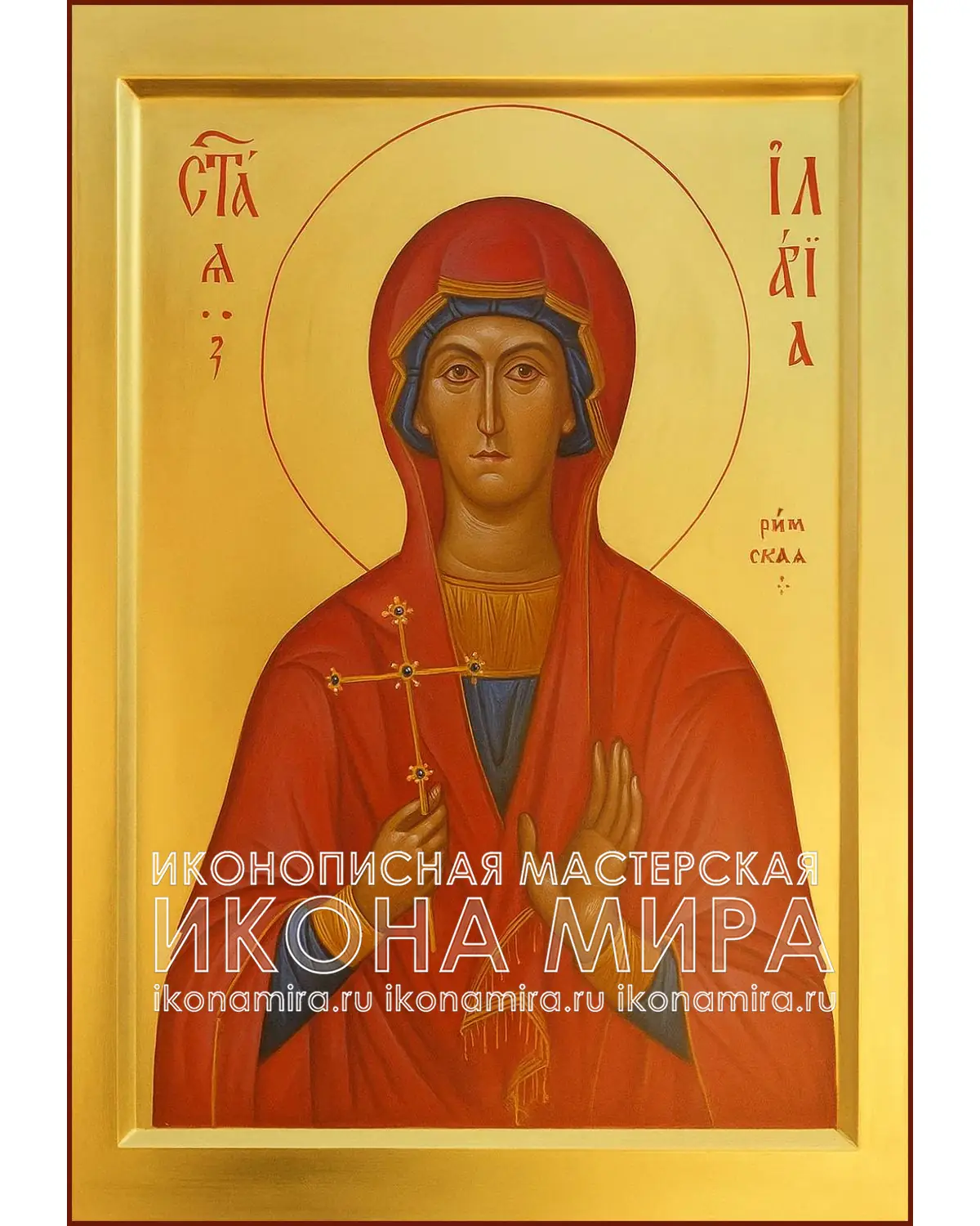 Рукописная икона Святая Мученица Илария Римская – Икона Мира Икона Мученицы Иларии Римской ручной работы