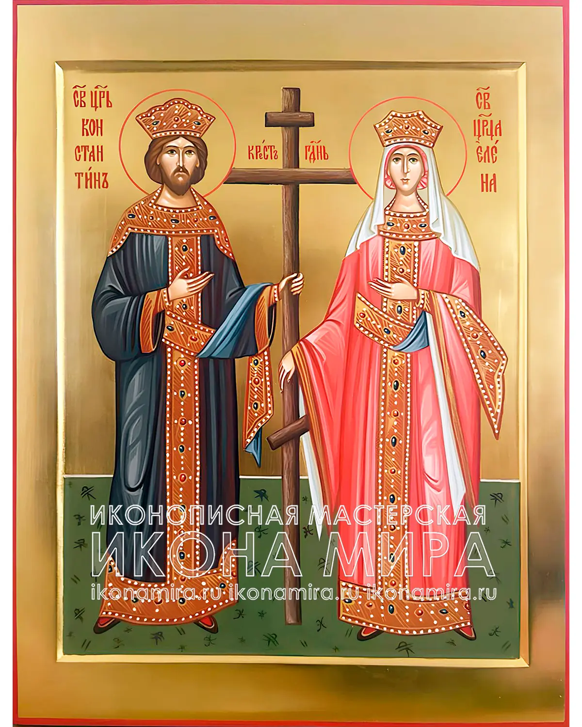 Рукописная икона "Святой Константин и Елена" – Икона Мира купить икону константина и елены