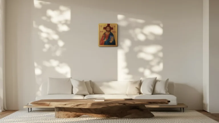 Икона в дизайне современного интерьера — пример размещения