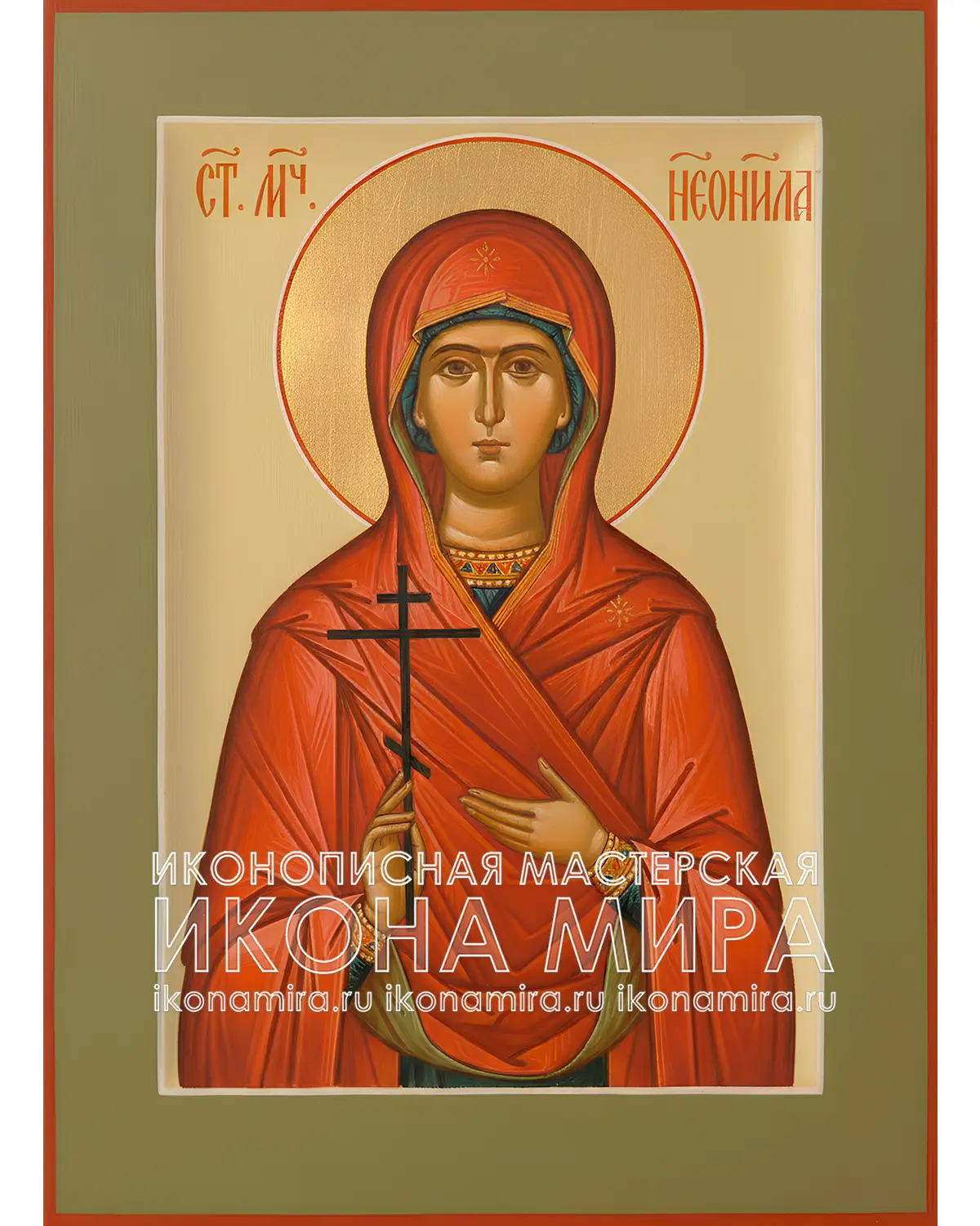 Рукописная икона "Мученица Неонила Сирийская" – Икона Мира Мученица Неонилла Сирийская купить