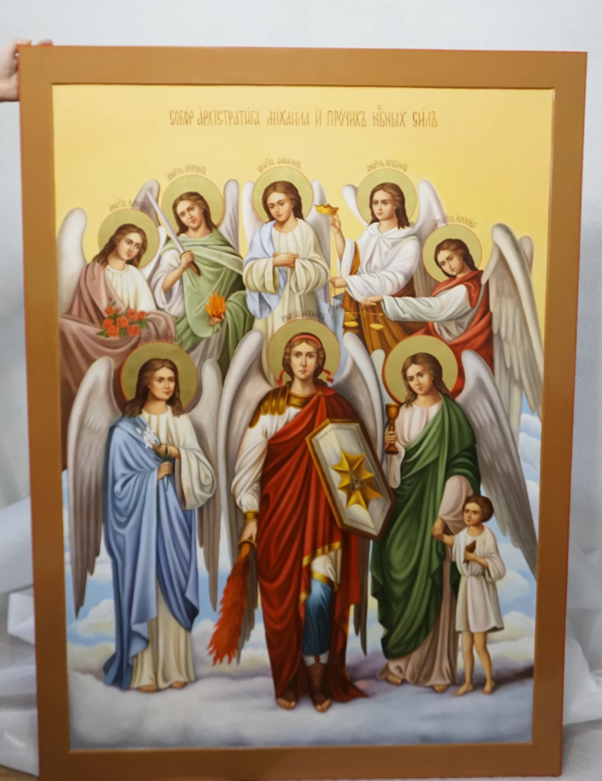 Рукописная храмовая икона большого формата, выполненная вручную в мастерской «Икона Мира»