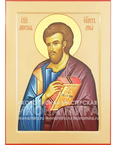 Святой апостол Лука рукописная икона ручной работы