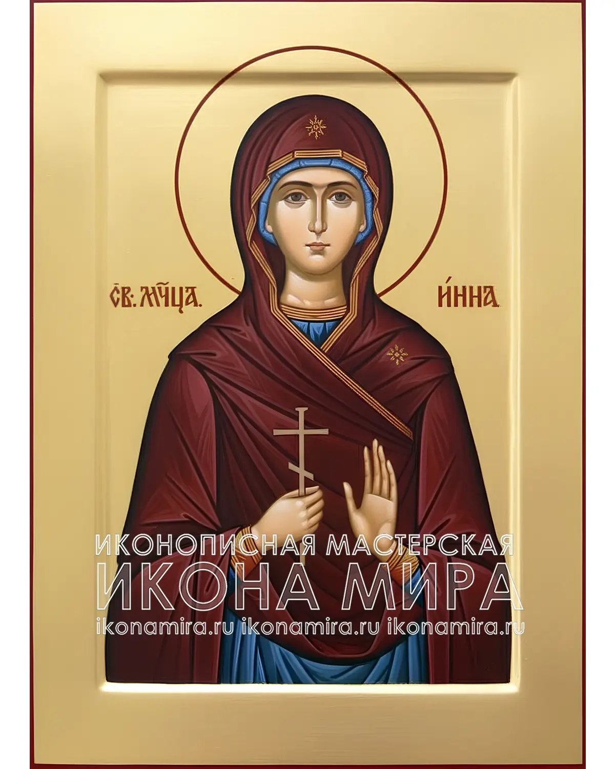 Рукописная икона Святая Инна, мученица – Икона Мира Рукописная икона святой мученицы Инны, православный образ