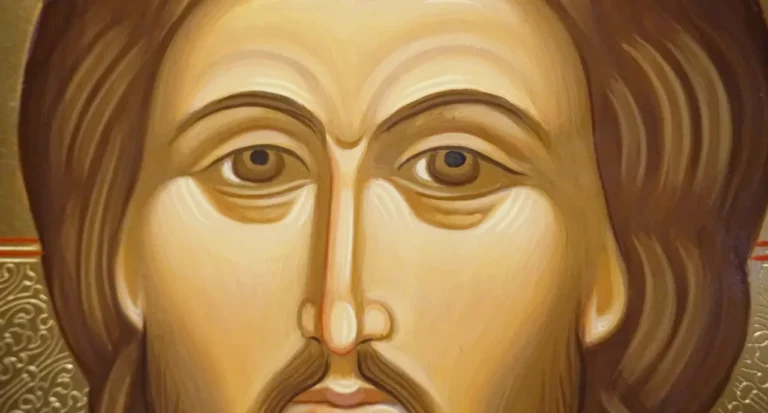 Икона Спас Нерукотворный, Лик Иисуса Христа крупным планом, православный канонический образ