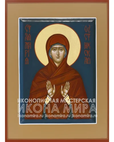 Рукописная икона Праведная Мария Устюжская — православная икона святой Марии Устюжской ручной работы на заказ